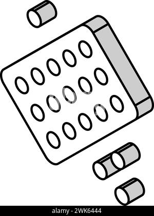 drug homeopathy package isometric icon vector illustration Stock Vector