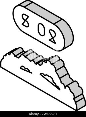 robotic arm semiconductor manufacturing isometric icon vector ...