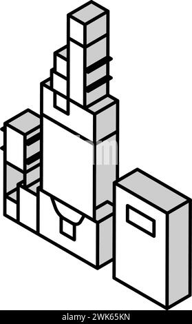 sio2 semiconductor manufacturing isometric icon vector illustration ...