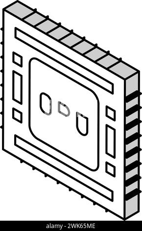 sio2 semiconductor manufacturing isometric icon vector illustration ...