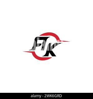 AK initial logo cool and stylish concept for esport or gaming logo as your inspirational Stock Vector