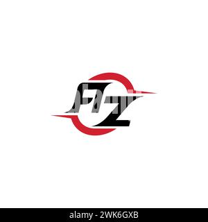 AZ initial logo cool and stylish concept for esport or gaming logo as your inspirational Stock Vector
