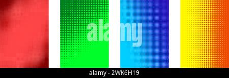 Set of colorful halftone pattern. poster backgrounds. Vector illustration Stock Vector