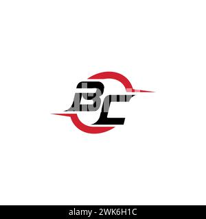 BC initial logo cool and stylish concept for esport or gaming logo as your inspirational Stock Vector