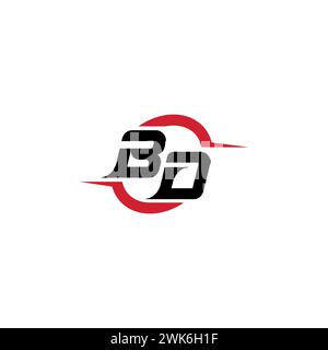 BD initial logo cool and stylish concept for esport or gaming logo as your inspirational Stock Vector