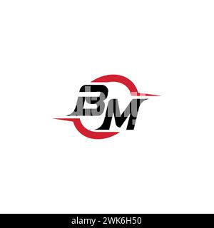 BM initial logo cool and stylish concept for esport or gaming logo as your inspirational Stock Vector