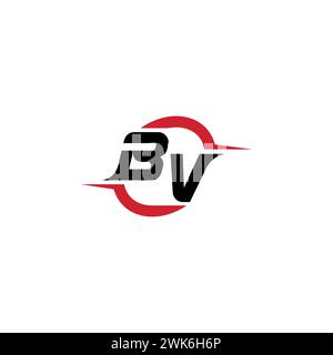 BV initial logo cool and stylish concept for esport or gaming logo as your inspirational Stock Vector