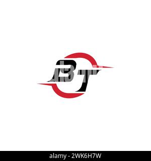 BT initial logo cool and stylish concept for esport or gaming logo as your inspirational Stock Vector