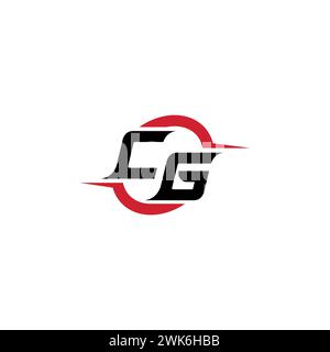 CG initial logo cool and stylish concept for esport or gaming logo as your inspirational Stock Vector
