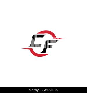 CF initial logo cool and stylish concept for esport or gaming logo as your inspirational Stock Vector