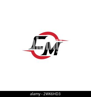 CM initial logo cool and stylish concept for esport or gaming logo as your inspirational Stock Vector