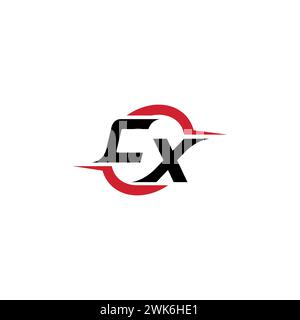 CX initial logo cool and stylish concept for esport or gaming logo as your inspirational Stock Vector
