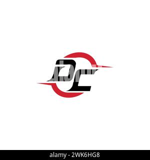 DC initial logo cool and stylish concept for esport or gaming logo as your inspirational Stock Vector