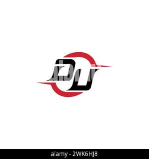 DU initial logo cool and stylish concept for esport or gaming logo as your inspirational Stock Vector