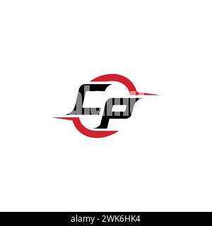 CP initial logo cool and stylish concept for esport or gaming logo as your inspirational Stock Vector