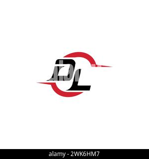 DL initial logo cool and stylish concept for esport or gaming logo as your inspirational Stock Vector