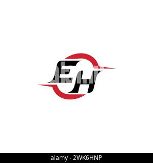 EH initial logo cool and stylish concept for esport or gaming logo as your inspirational Stock Vector