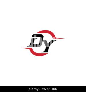 DY initial logo cool and stylish concept for esport or gaming logo as your inspirational Stock Vector