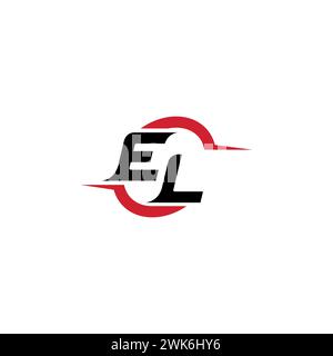 EL initial logo cool and stylish concept for esport or gaming logo as your inspirational Stock Vector