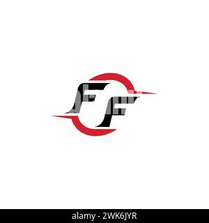 FF initial logo cool and stylish concept for esport or gaming logo as your inspirational Stock Vector