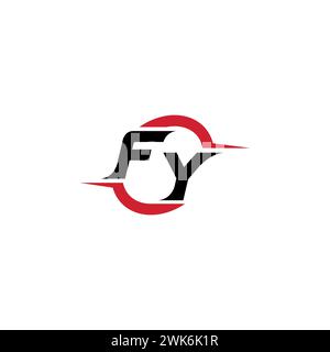 FY initial logo cool and stylish concept for esport or gaming logo as your inspirational Stock Vector