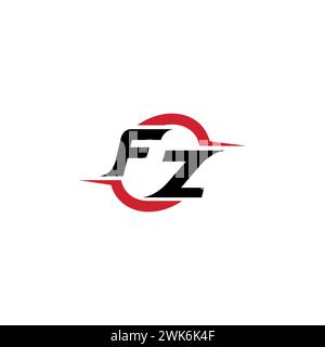 FZ initial logo cool and stylish concept for esport or gaming logo as your inspirational Stock Vector