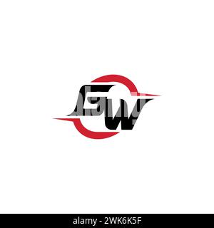GW initial logo cool and stylish concept for esport or gaming logo as your inspirational Stock Vector