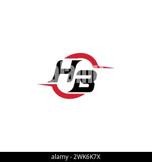 HB initial logo cool and stylish concept for esport or gaming logo as your inspirational Stock Vector