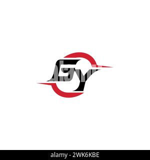 GY initial logo cool and stylish concept for esport or gaming logo as your inspirational Stock Vector