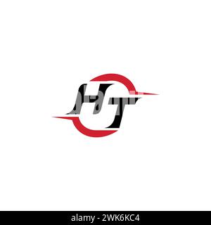 HT initial logo cool and stylish concept for esport or gaming logo as your inspirational Stock Vector