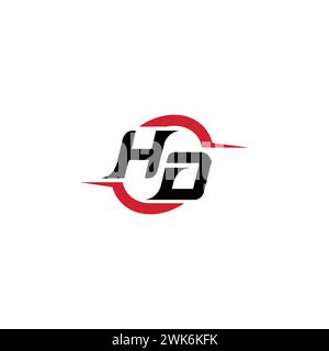 HD initial logo cool and stylish concept for esport or gaming logo as your inspirational Stock Vector