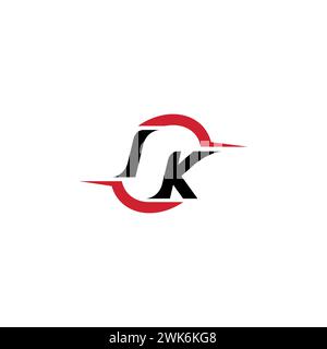 IK initial logo cool and stylish concept for esport or gaming logo as your inspirational Stock Vector