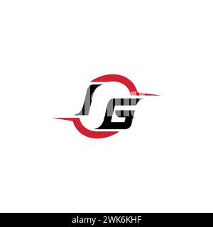 IG initial logo cool and stylish concept for esport or gaming logo as your inspirational Stock Vector