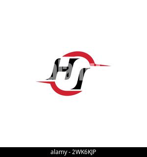 HI initial logo cool and stylish concept for esport or gaming logo as your inspirational Stock Vector
