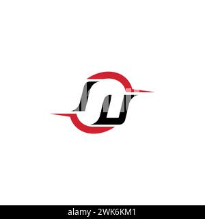 IU initial logo cool and stylish concept for esport or gaming logo as your inspirational Stock Vector