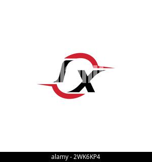 IX initial logo cool and stylish concept for esport or gaming logo as your inspirational Stock Vector