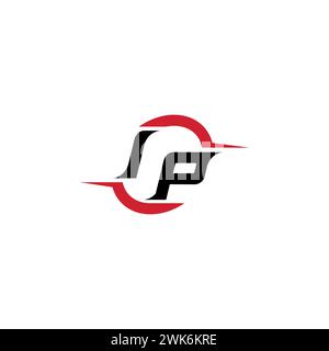 IP initial logo cool and stylish concept for esport or gaming logo as your inspirational Stock Vector