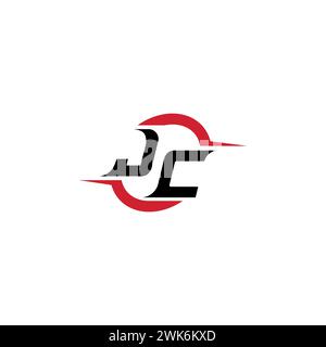 JC initial logo cool and stylish concept for esport or gaming logo as your inspirational Stock Vector
