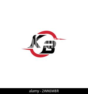 KB initial logo cool and stylish concept for esport or gaming logo as your inspirational Stock Vector