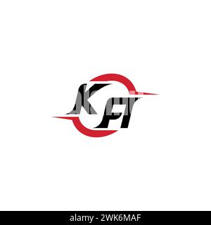 KA initial logo cool and stylish concept for esport or gaming logo as your inspirational Stock Vector