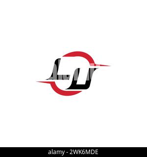 LU initial logo cool and stylish concept for esport or gaming logo as your inspirational Stock Vector