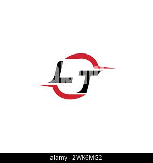 LT initial logo cool and stylish concept for esport or gaming logo as your inspirational Stock Vector