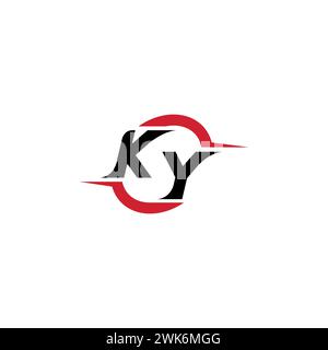KY initial logo cool and stylish concept for esport or gaming logo as your inspirational Stock Vector