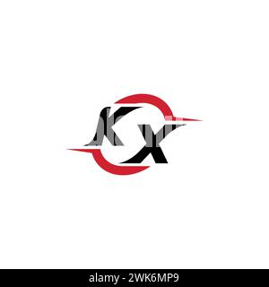 KX initial logo cool and stylish concept for esport or gaming logo as your inspirational Stock Vector