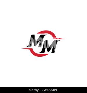 MM initial logo cool and stylish concept for esport or gaming logo as your inspirational Stock Vector
