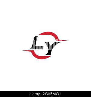 LY initial logo cool and stylish concept for esport or gaming logo as your inspirational Stock Vector