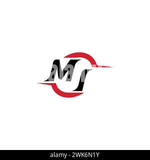MI initial logo cool and stylish concept for esport or gaming logo as your inspirational Stock Vector