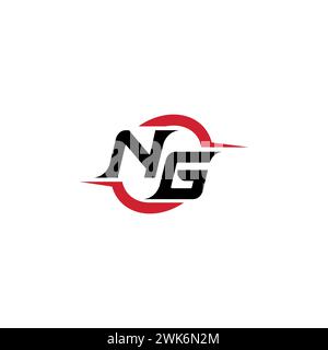 NG initial logo cool and stylish concept for esport or gaming logo as your inspirational Stock Vector