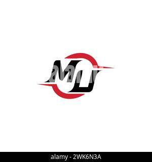 MU initial logo cool and stylish concept for esport or gaming logo as your inspirational Stock Vector