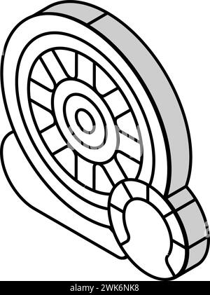 car wheel air inflating line icon vector illustration Stock Vector ...